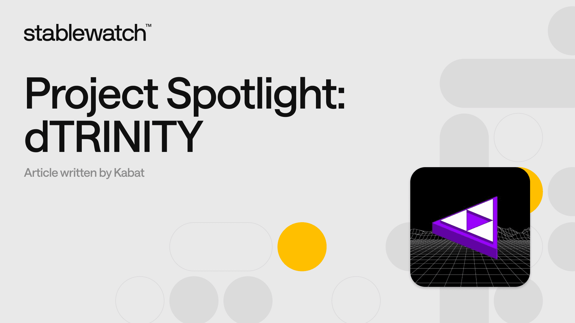 Project Spotlight: dTRINITY
